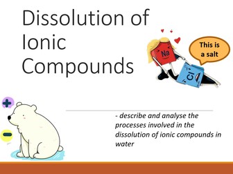 Dissolution of Ionic Compounds (Ksp)