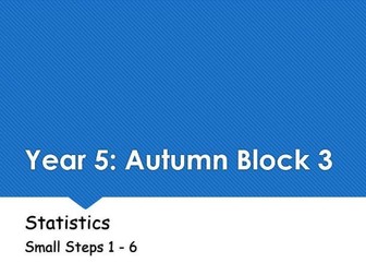 Year 5: Autumn Block 3 Statistics following White Rose Maths