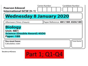 Wednesday 8 January 2020  Ed excel Biology Paper Science (Double Award) 4SD0