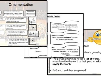 GCSE Music - Melodic Devices and Ornamentation Revision