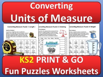 Converting Units of Measure Worksheets