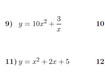 differentiation exercises with answers pdf