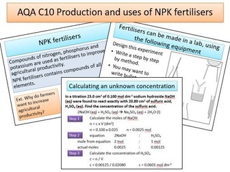 AQA C10 Production and uses of NPK fertilisers - Triple only