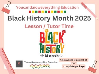 Black History Month Lesson - Power & Pride