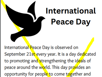 International Peace Day Comprehension