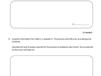 GCSE Business Calculation Practice Edexcel Booklet 1