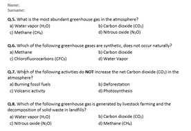The Greenhouse Effect - Worksheet | Distance Learning | Teaching Resources
