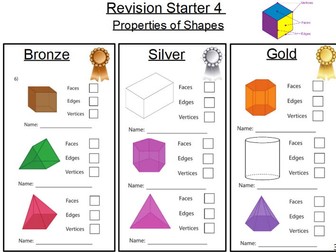 Set of 10 Starter Questions for Y7/Y8 with answers