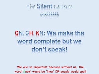 Silent letter words for spellings! Year 4, 5 and 6!