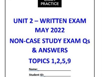CeFS UNIT 2 MAY 2022 NON-CASE STUDY EXAM BOOKLET