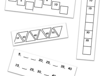 MISSING NUMBER SEQUENCES BASED ON 2X, 5X AND 10X TABLES