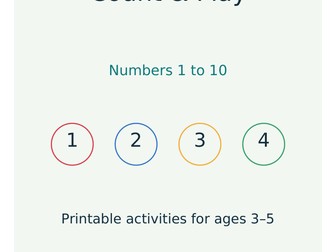 Counting 1–10 Ages 3–5 | Cards & Ten-Frames