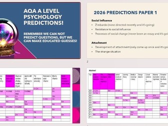 AQA A level Psychology Predictions 2026!
