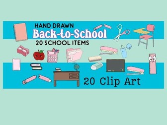 20 hand-drawn Back-To-School Clip Art in Sweet Colors 20 hand-drawn Back-To-School Clip Art in Sweet