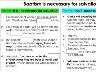 Why is baptism necessary for salvation?