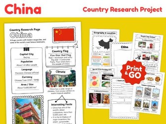 China Country Study Worksheets | Geography & Culture