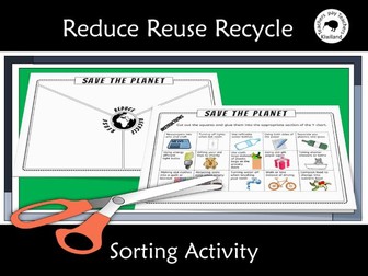 Reduce Reuse Recycle Sorting Activity