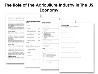 The Role of The Agriculture Industry in The US Economy
