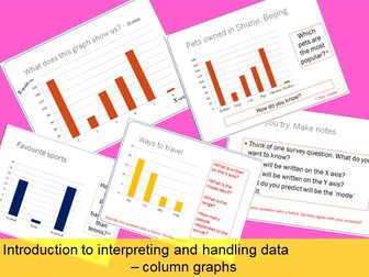 Introduction to interpreting and handling data - column bar graphs