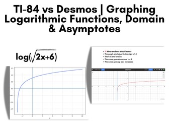 logarithm a level maths questions domain- desmos & TI-84