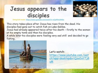 Jesus appears to the disciples fishing