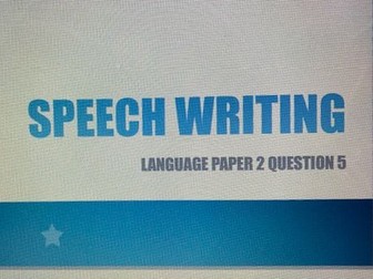 AQA Language Paper 2 Q5 Speech writing sow