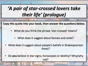 OCR GCSE Romeo and Juliet: Full SOW