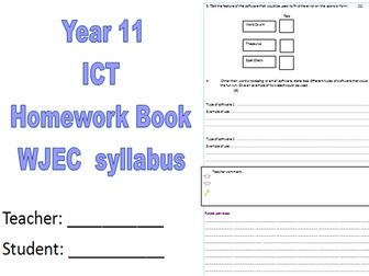 WJEC ICT Unit 3 Homework Book