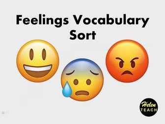 Feelings Vocabulary Sort