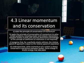 4.3 Linear momentum and its conservation