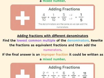 Fractions Poster