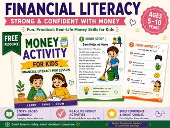 FREE Financial Literacy Activity for Primary Pupils | Money Skills | Saving | PSHE | KS1 KS2