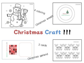 Christmas Craft Activities Pack – Coloring, Cards, Wreath & Garland