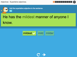 Superlative adjectives - Interactive Activity - KS3 Spag