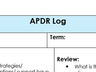 Assess Plan Do Review Proforma - SEND