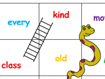 Year 2 Common Exception Word Snakes & Ladders