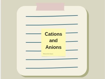 Cations and Anions