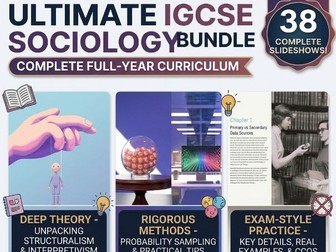 0495 Cambridge Sociology- The Ultimate IG Sociology PPT Bundle | Full Year of Lessons -38 PPT Files