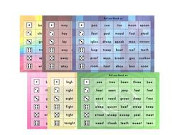 RWI Set 2 sounds - ay, ee, igh, ow, oo and CVCC Roll and read board by ...