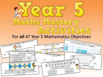 Year 5 Maths Mastery Activities