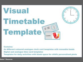 Visual Timetable Template