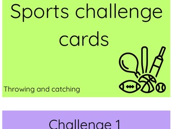 Year 1 sports challenge cards outdoor provision