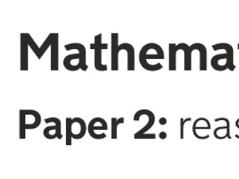 2025 Maths Reasoning