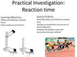 New GCSE 9-1 Reaction Time Practical | Teaching Resources