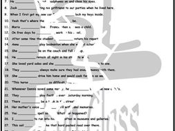 Used To versus Would Always 1 Page BW Worksheet