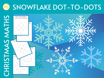 Christmas Maths Snowflake Dot-to-Dot Activity