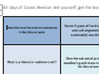 AS Geography Coasts Revision 30 days