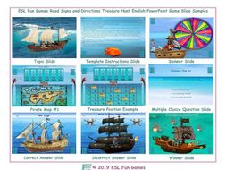 Road Signs and Directions Treasure Hunt Interactive English PowerPoint Game
