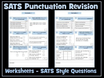 SATS Style Punctuation Questions