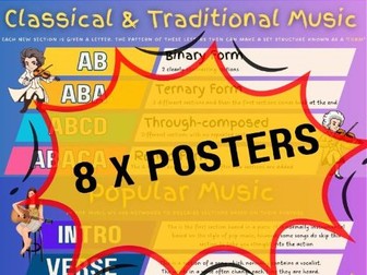 Elements of Music Classroom Poster Set
